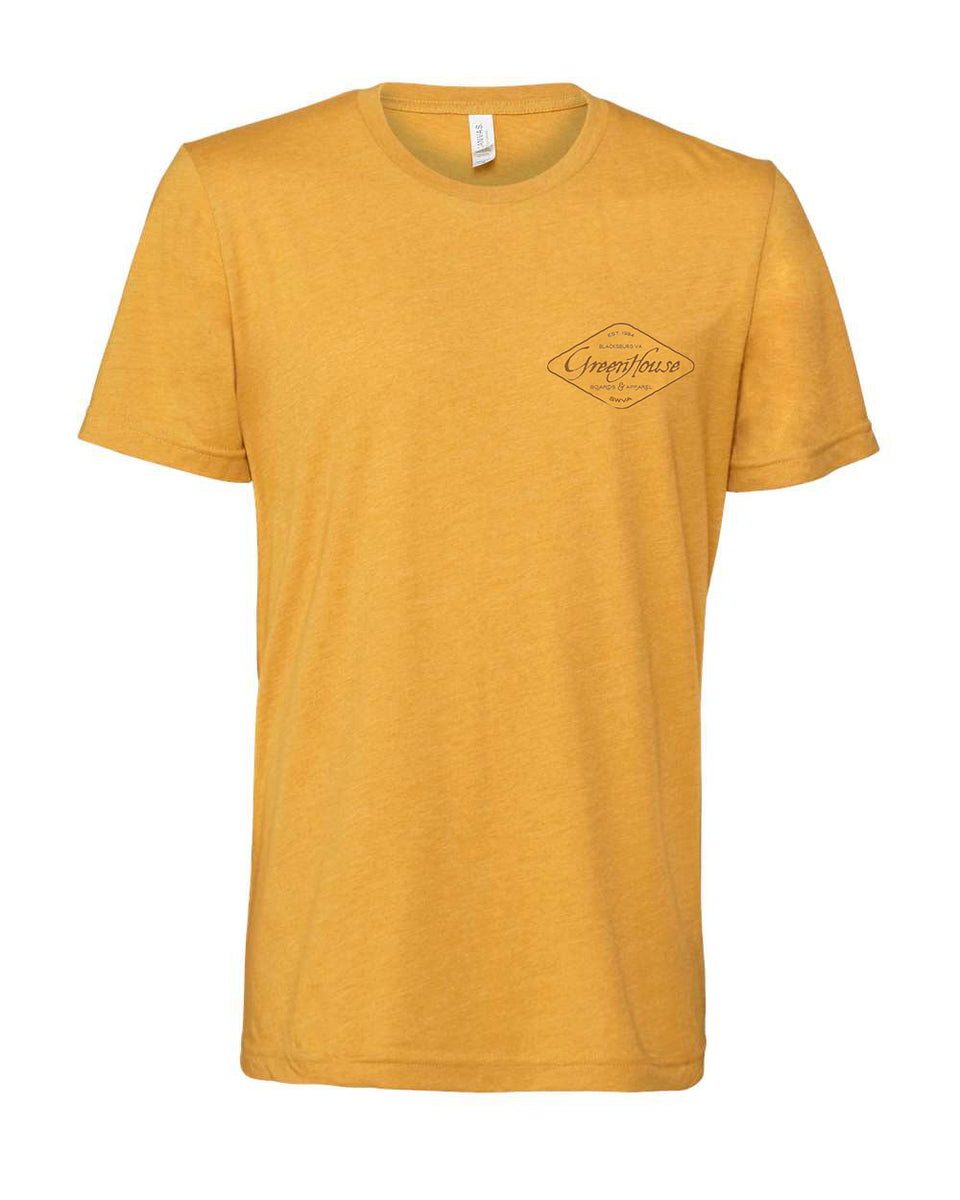 GH SWVA tee heather mustard Greenhouse