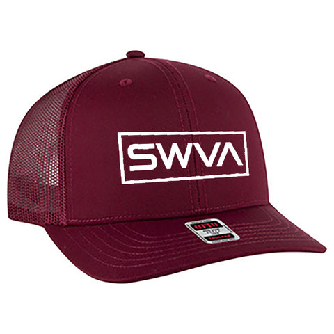 SWVA hat - maroon mesh snapback